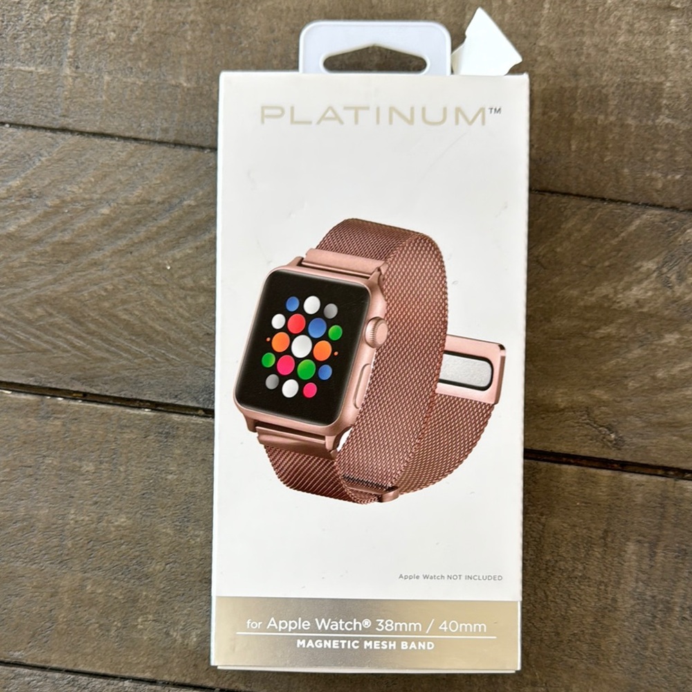 (2 for $10) Rose Gold Magnetic Mesh Band for Apple Watch 38mm/40mm